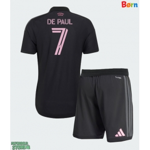 Inter Miami Rodrigo De Paul #7 Replika Babytøj Udebanesæt Børn 2026-27 Kortærmet (+ Korte bukser)